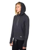 Steve Madden Rib Trim Crop Hoodie Charcoal