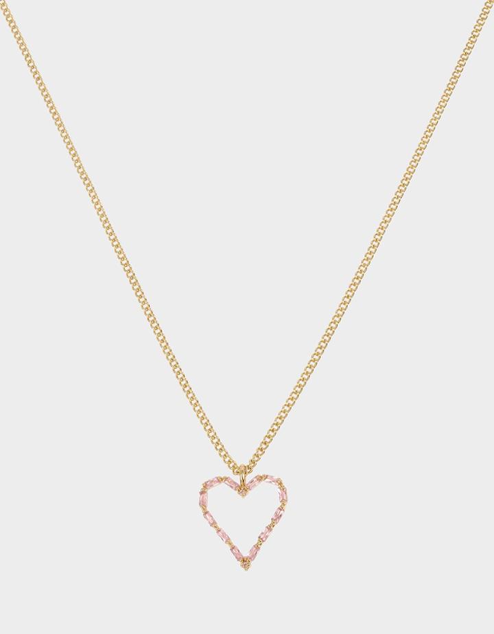 Betseyjohnson Crystal Cuties Heart Pendant Pink