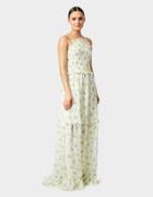 Betseyjohnson Vintage Marigold Buds Tiered Dress Yellow Multi