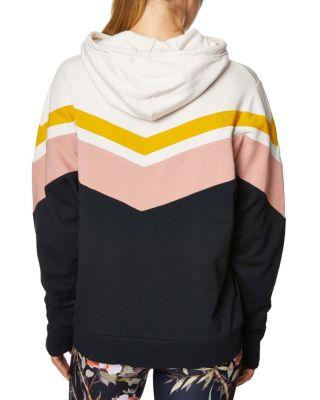 Steve Madden Chevron Colorblock Hoodie Blush