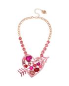 Steve Madden Not Your Babe Large Heart Pendant Pink