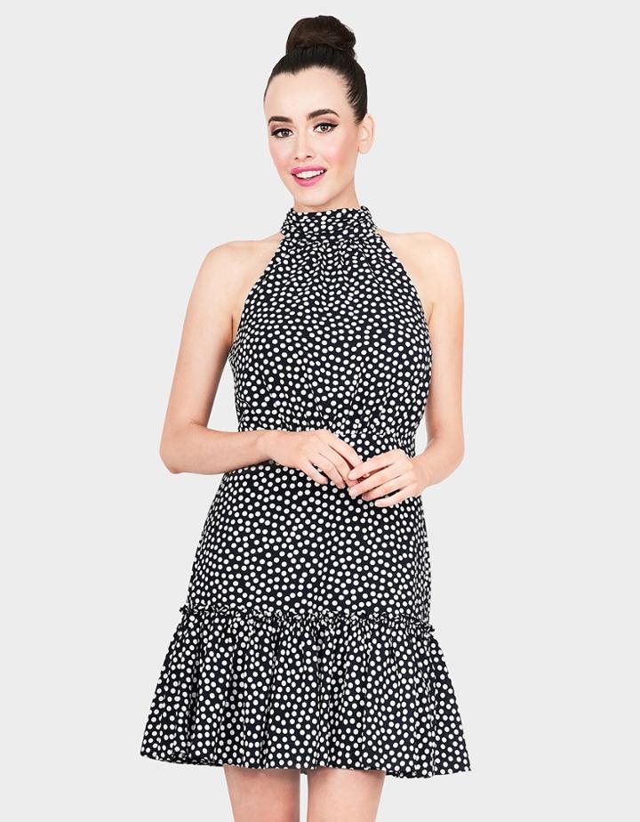 Betseyjohnson Dots For Days Dress Navy