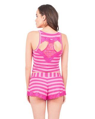 Steve Madden Rosey Day Dot Mesh Short Set Leopard