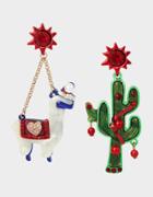 Betseyjohnson Feliz Navidad Camel Cactus Earrings Multi