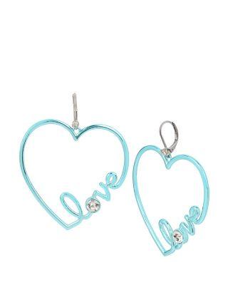 Steve Madden Harlem Shuffle Love Blue Earrings Blue