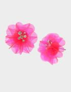 Betseyjohnson Beach Party Flower Button Earrings Pink