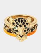 Betseyjohnson True Leopard Ring Set Orange
