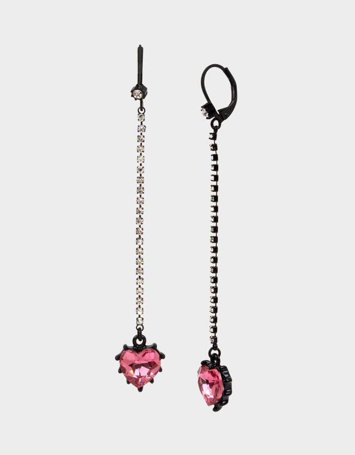 Betseyjohnson And Boo To You Heart Earrings Pink