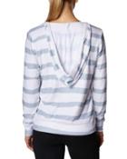 Steve Madden Strappy Deep V Hoodie White/grey