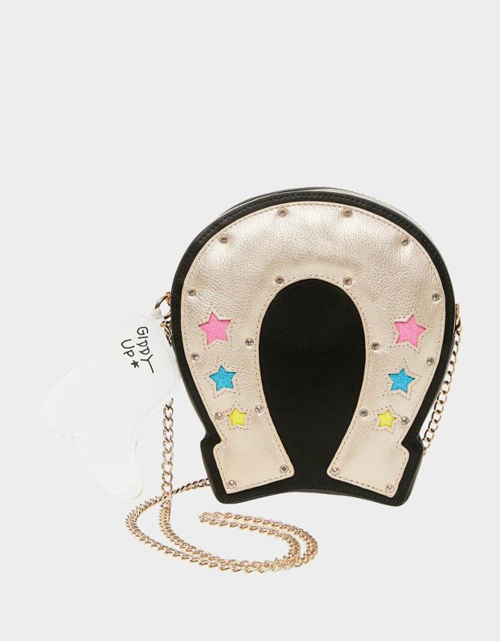 Betseyjohnson Get Em Cowgirl Crossbody Gold