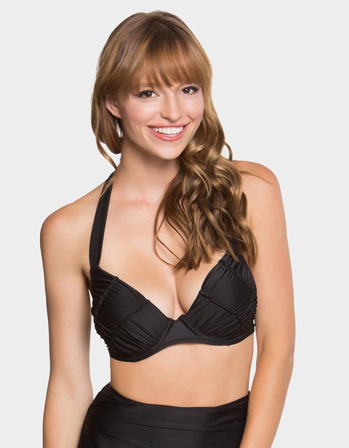 Betseyjohnson Malibu Solids Bump Me Up Bra Top Black