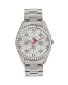 Steve Madden Frosted Days Silver Watch Silver