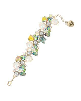 Steve Madden Crabby Couture Shell Flex Bracelet Multi