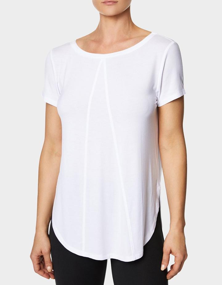 Betseyjohnson Mesh Back Sidecut Tee White