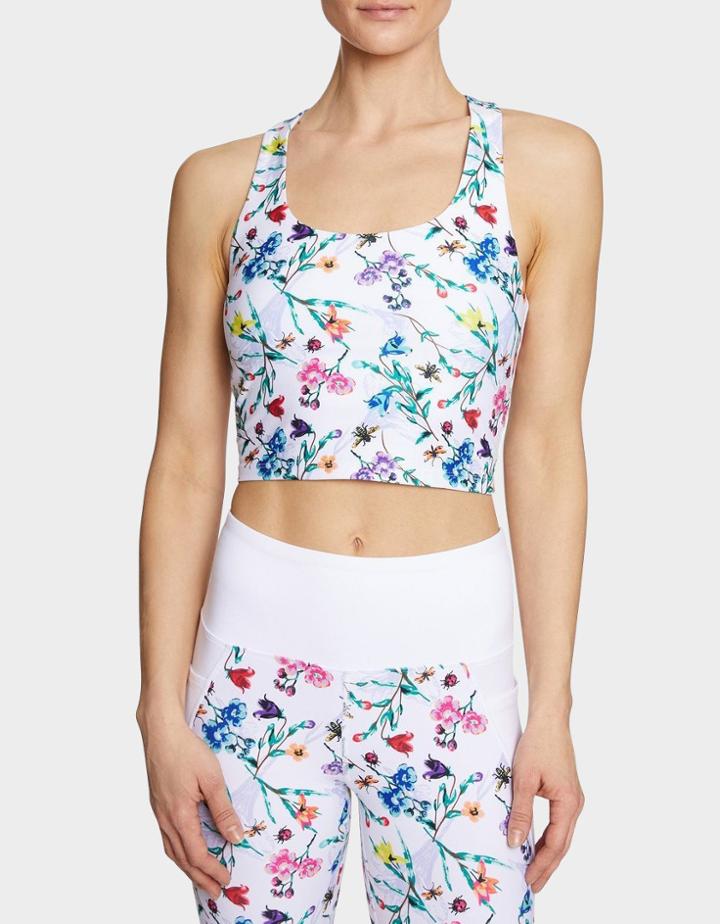 Betseyjohnson Falling For Floral Crop Tank Bra Floral Multi