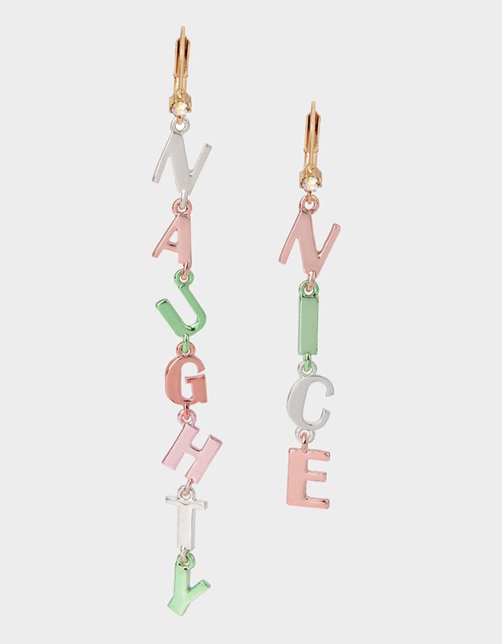 Betseyjohnson Holiday Whimsy Naughty Nice Earrings Pastel Multi