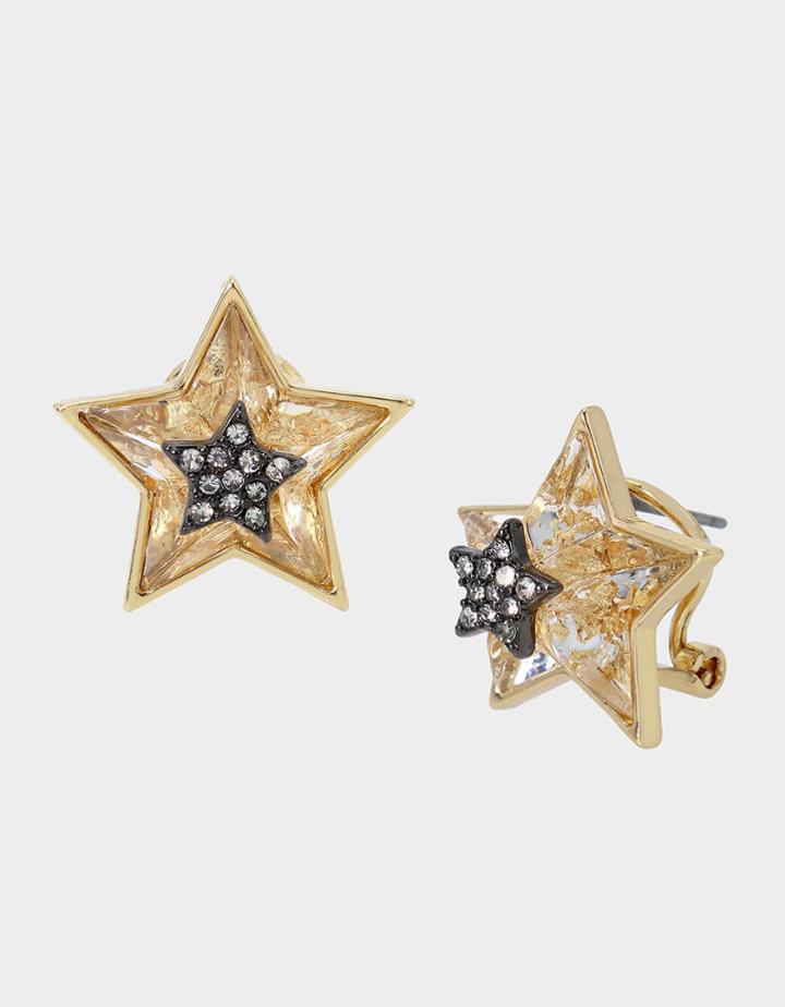 Betseyjohnson Celestial Punk Star Studs Crystal
