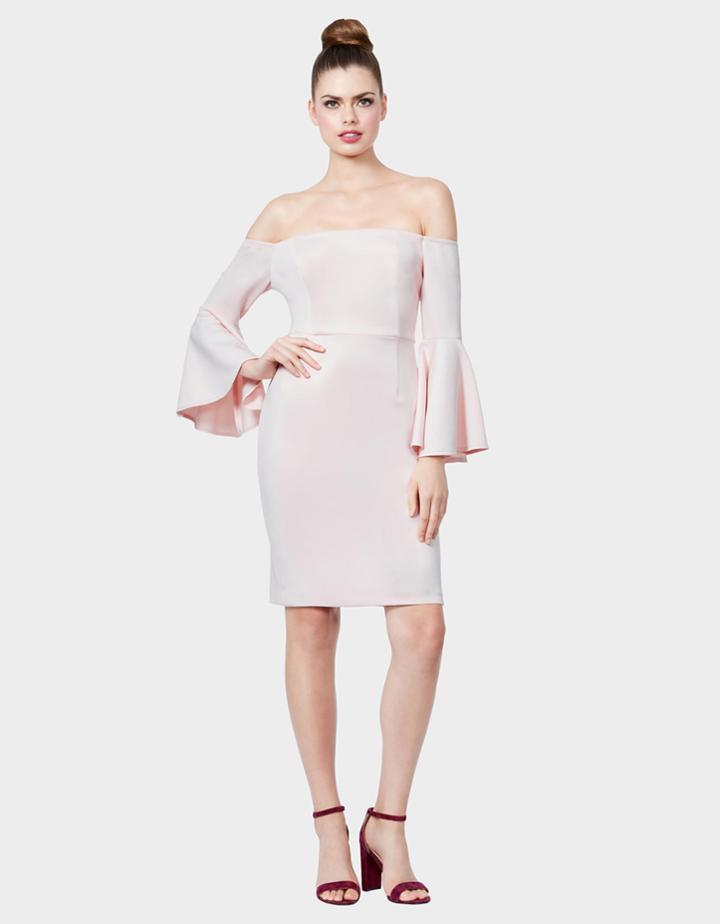 Betseyjohnson Off The Charts Bell Sleeve Dress Blush