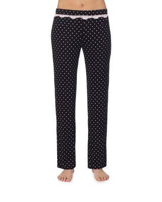 Steve Madden Heart And Soul Rayon Knit Pant Black/pink