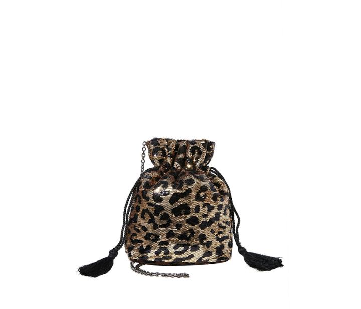 Betseyjohnson Betsified Drawstring Pouch Leopard