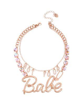 Steve Madden Not Your Babe Statement Necklace Crystal