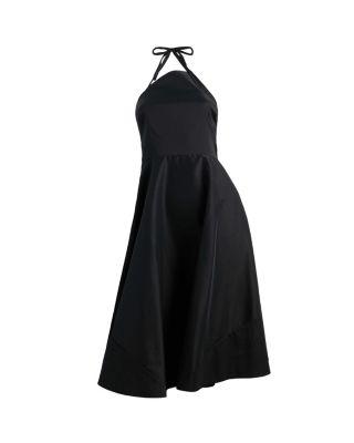 Steve Madden Asymmetric Halter Dress Black