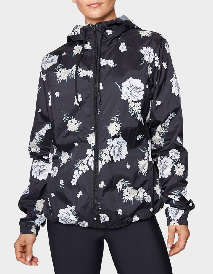 Betseyjohnson Printed Rubberized Windbreaker Black-white