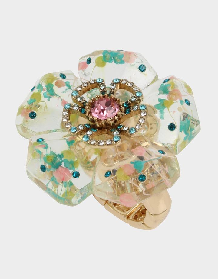 Betseyjohnson Sweetness And Light Flower Ring Multi