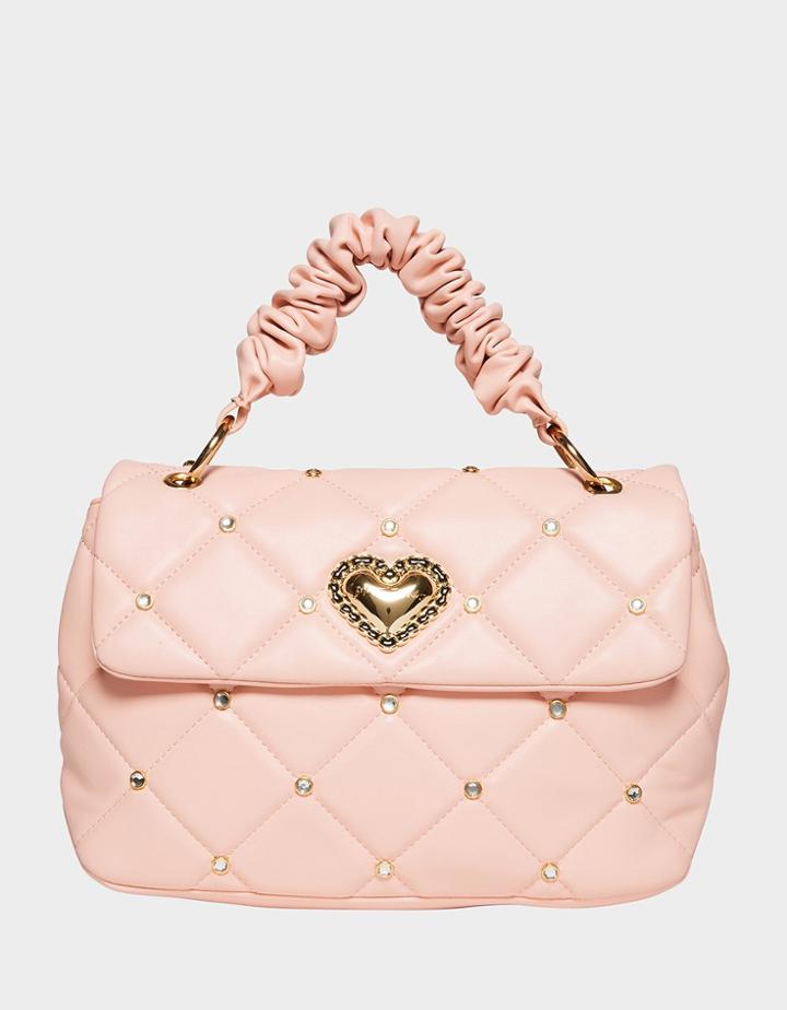 Betseyjohnson Scrunch And Shine Top Handle Bag Blush
