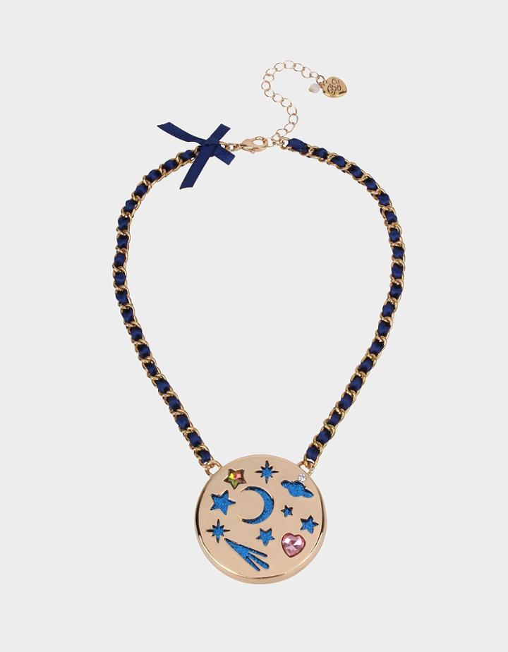 Betseyjohnson Celestial Cut Out Pendant Blue