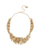 Steve Madden Angels And Wings Feathered Collar Necklace Crystal