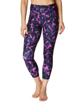 Steve Madden Printed Mesh Trim Legging Black/white
