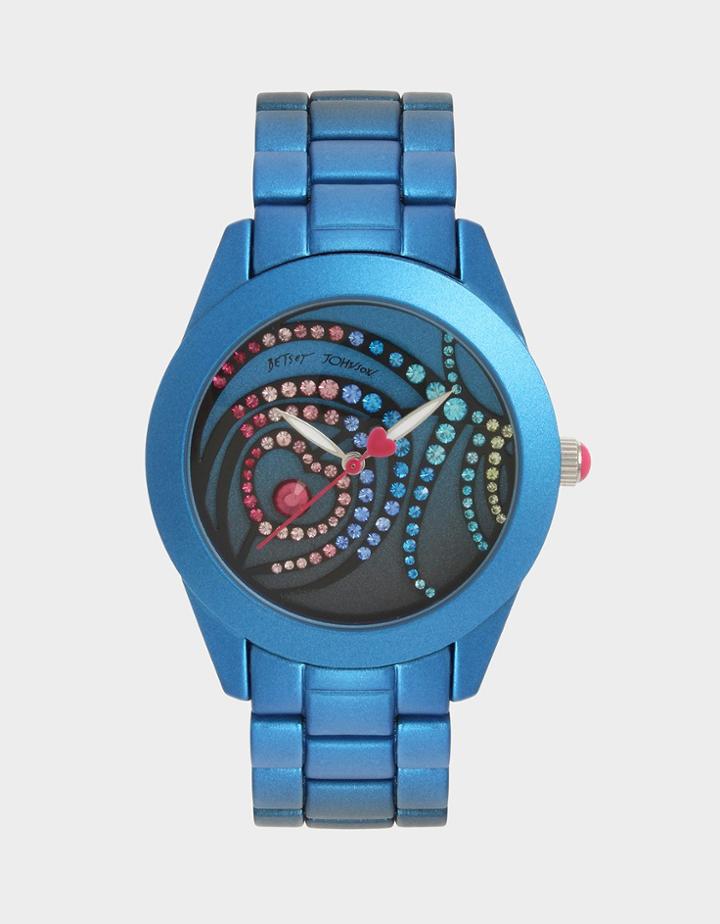 Betseyjohnson Feather Swirl Watch Blue