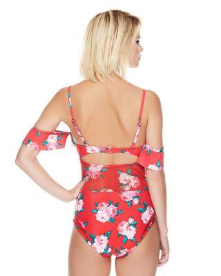 Steve Madden Rose Fantasy One Piece Red Multi
