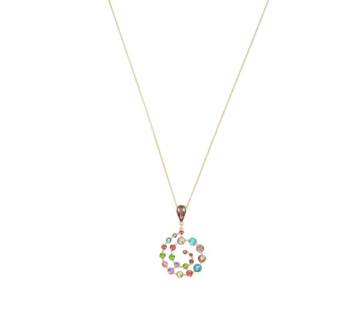 Betseyjohnson Betseys Funfetti Swirl Long Pendant Multi