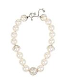 Steve Madden Betsey Blue Stunning Pearls Necklace Crystal