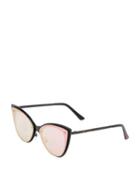 Steve Madden Lens Layered Cat Eye Sunglasses Gold