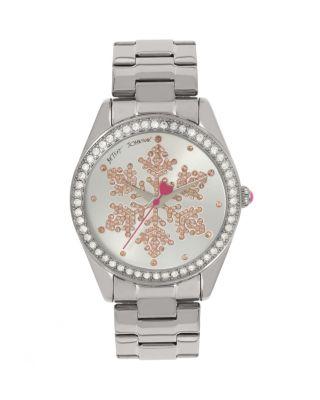 Steve Madden Snowflake Season Silver Watch Silver