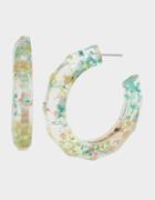 Betseyjohnson Sweetness And Light Floral Hoop Earrings Multi