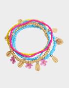 Betseyjohnson Exotic Floral Stretch Bracelet Set Multi
