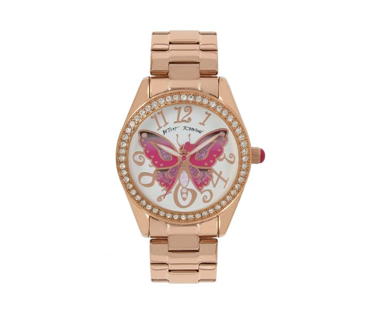 Betseyjohnson Butterfly Mosaic Rose Gold Watch Rose Gold