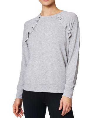 Steve Madden Ruffled Raglan Pullover Blush