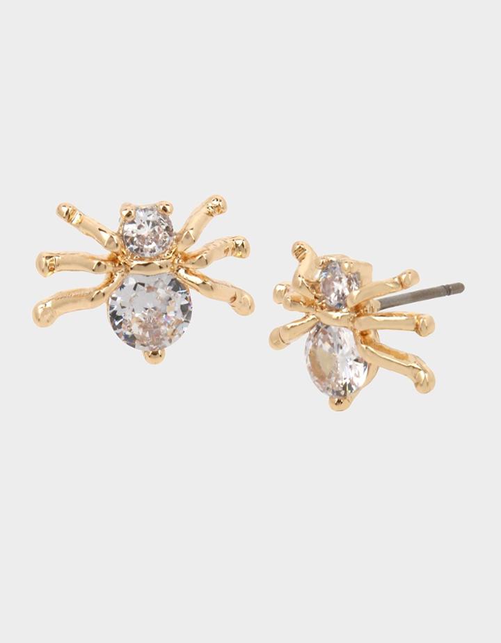 Betseyjohnson Boo Capsule Cz Spider Studs Crystal
