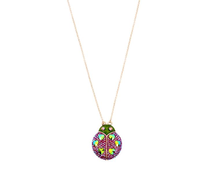 Betseyjohnson Fruity Petals Ladybug Pendant Pink