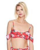 Steve Madden Rose Fantasy Bandeau Top Red Multi