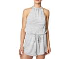 Betseyjohnson Scallop Hem Romper Grey