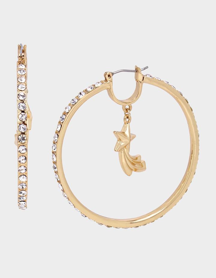 Betseyjohnson Celestial Star Hoop Earrings Blue