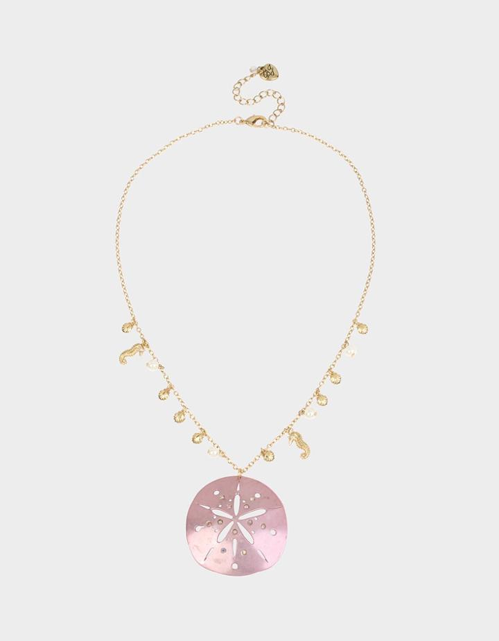 Betseyjohnson Surfmaid Sand Dollar Pendant Pink