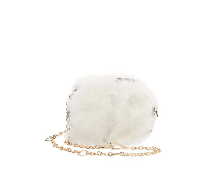 Betseyjohnson Faux Fuh Belt Bag Crossbody Ivory