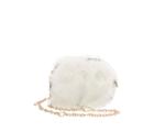 Betseyjohnson Faux Fuh Belt Bag Crossbody Ivory